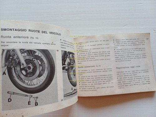 Moto Guzzi 850 T3 1975 manuale uso manutenzione libretto istruzioni …