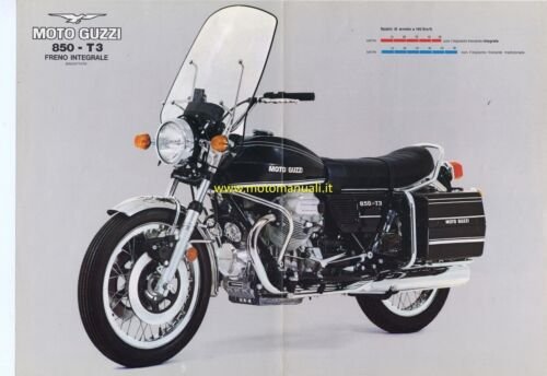 MOTO GUZZI 850 T3 1977 depliant originale genuine motorcycle brochure