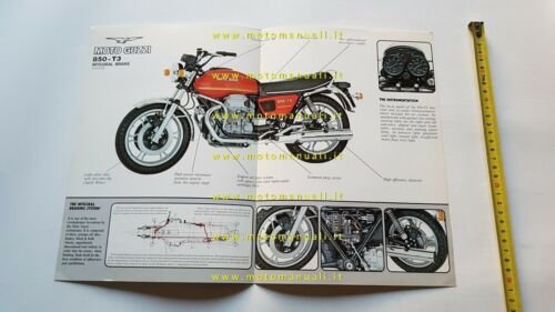 MOTO GUZZI 850 T3 1978 depliant originale ENGLISH brochure