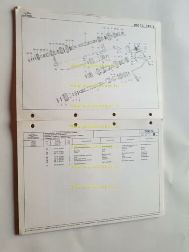 Moto Guzzi 850 T3 1979 catalogo ricambi originale spare parts …