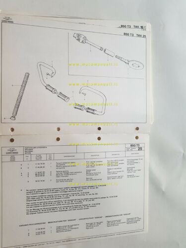 Moto Guzzi 850 T3 1979 catalogo ricambi originale spare parts …