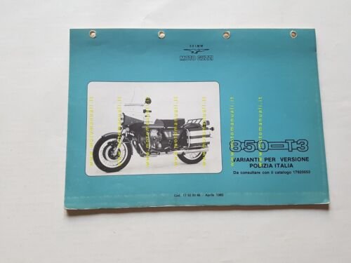 Moto Guzzi 850 T3 Varianti Polizia 1980 catalogo ricambi originale …