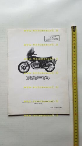 Moto Guzzi 850 T4 1980 varianti originali manuale officina 1000 …