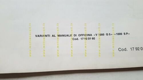 Moto Guzzi 850 T4 1980 varianti originali manuale officina 1000 …