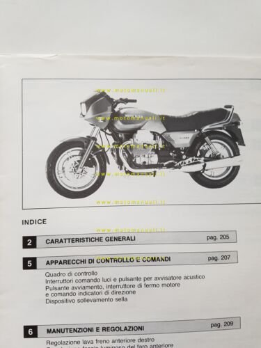 Moto Guzzi 850 T5 1983-84 VARIANTI manuale officina originale italiano