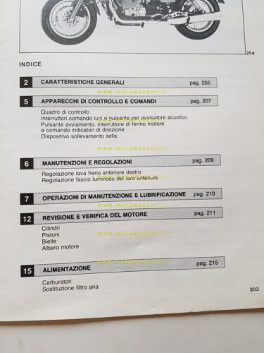 Moto Guzzi 850 T5 1983-84 VARIANTI manuale officina originale italiano
