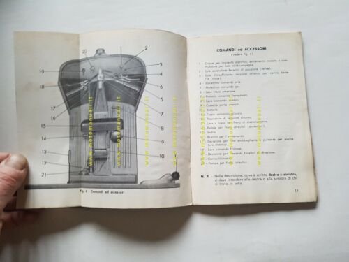 Moto Guzzi Aiace 110 1961 manuale uso manutenzione libretto originale …