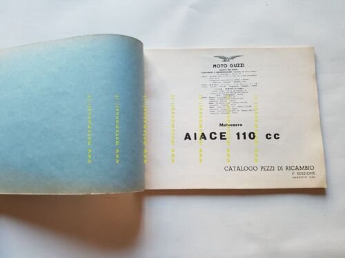 Moto Guzzi Aiace 110 motocarro 1962 catalogo ricambi ORIGINALE spare …