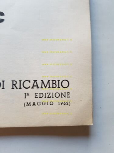 Moto Guzzi Aiace 110 motocarro 1962 catalogo ricambi ORIGINALE spare …
