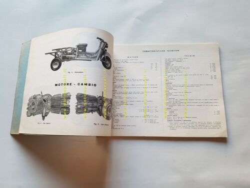 Moto Guzzi Aiace 110 motocarro 1962 catalogo ricambi ORIGINALE spare …