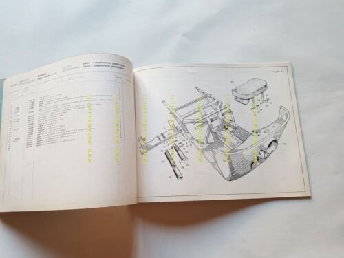 Moto Guzzi Aiace 110 motocarro 1962 catalogo ricambi ORIGINALE spare …