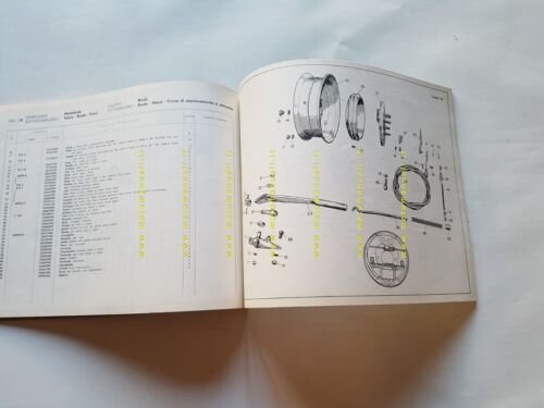 Moto Guzzi Aiace 110 motocarro 1962 catalogo ricambi ORIGINALE spare …