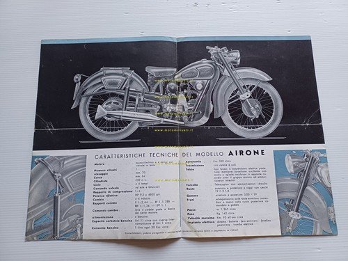Moto Guzzi Airone 250 1947 depliant ITALIANO originale