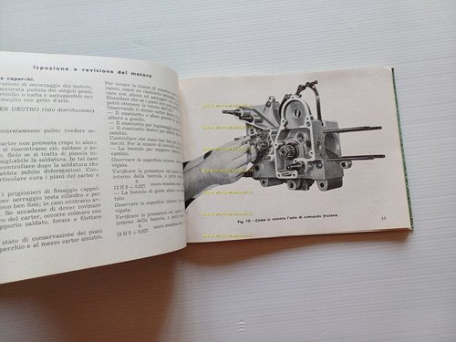 Moto Guzzi Airone 250 1951 manuale officina italiano originale