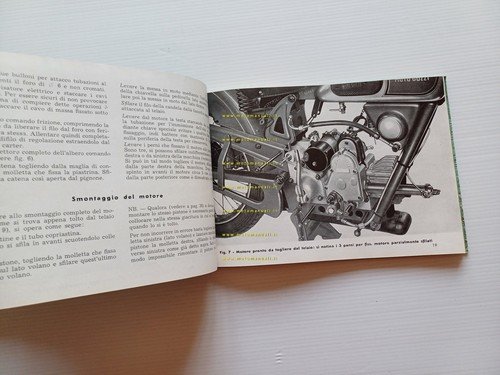 Moto Guzzi Airone 250 1951 manuale officina italiano originale