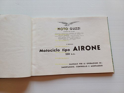 Moto Guzzi Airone 250 1951 manuale officina italiano originale