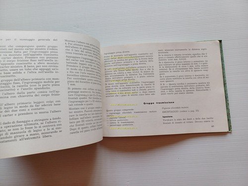 Moto Guzzi Airone 250 1951 manuale officina italiano originale