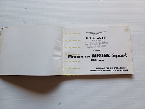 Moto Guzzi Airone 250 Sport 1950 manuale officina riparazione italiano …
