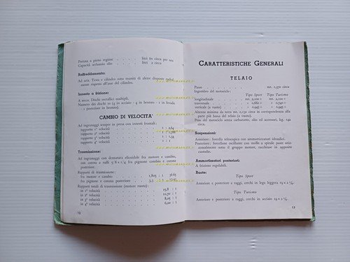 Moto Guzzi Airone 250 Sport-Turismo 1952 manuale uso libretto italiano …