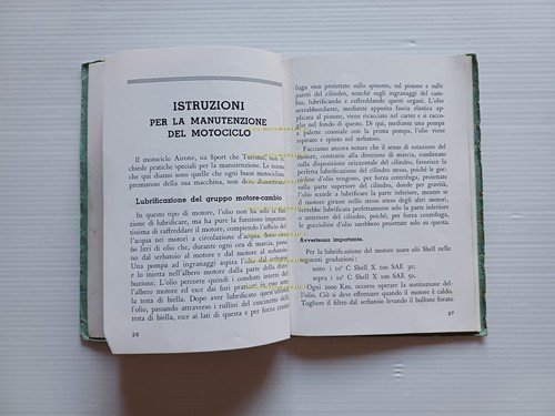 Moto Guzzi Airone 250 Sport-Turismo 1952 manuale uso libretto italiano …