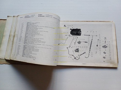 Moto Guzzi Airone Sport 250 1949 catalogo ricambi originale