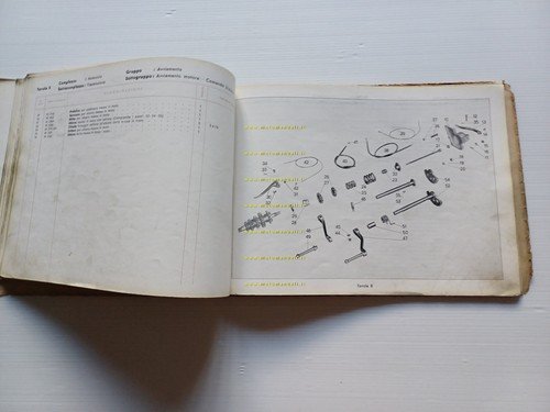 Moto Guzzi Airone Sport 250 1949 catalogo ricambi originale