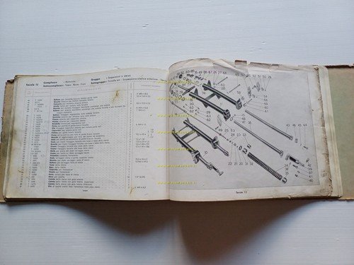 Moto Guzzi Airone Sport 250 1949 catalogo ricambi originale