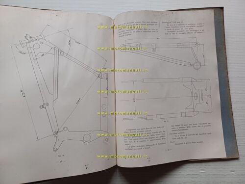 Moto Guzzi Alce 500 Monoposto-Biposto 1940 manuale officina anteguerra ORIGINALE