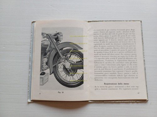 Moto Guzzi Astore 500 1950 manuale uso manutenzione libretto italiano …