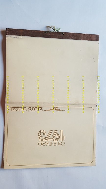 Moto Guzzi calendario 1973 originale no cartello tabella