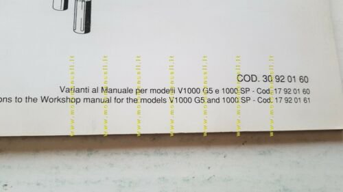 Moto Guzzi California 1000-1100 i 1994 Varianti Manuale Officina 1000 …