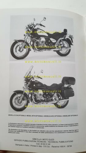 Moto Guzzi California 1000-1100 i 1994 Varianti Manuale Officina 1000 …