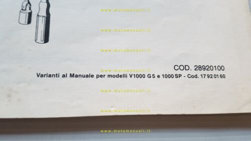 Moto Guzzi California II 1982 Varianti Manuale Officina 1000 SP-G5 …