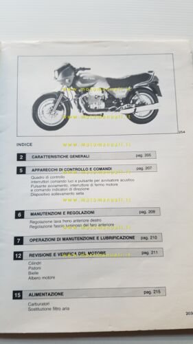 Moto Guzzi California II 1982 Varianti Manuale Officina 1000 SP-G5 …