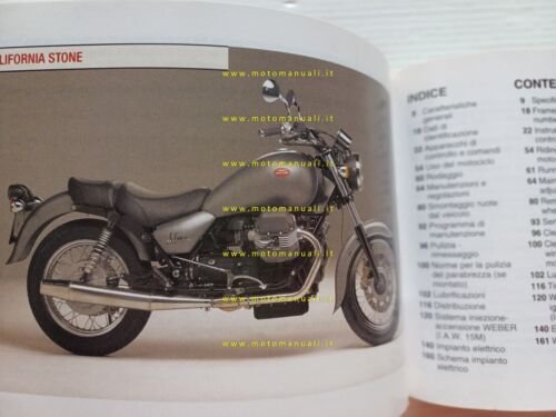 Moto Guzzi California Stone 2001 manuale uso manutenzione libretto originale