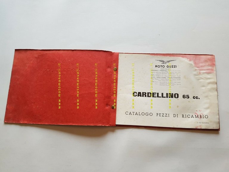Moto Guzzi Cardellino 65 1955 catalogo ricambi ORIGINALE spare parts …