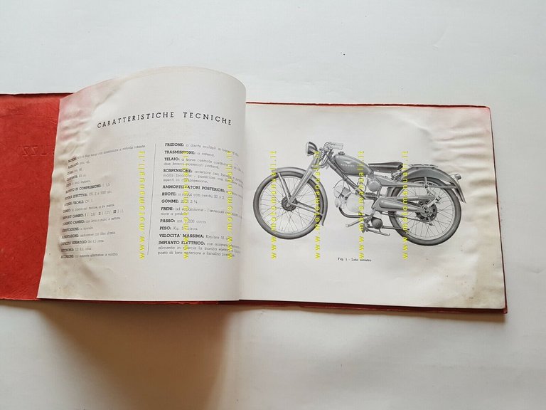 Moto Guzzi Cardellino 65 1955 catalogo ricambi ORIGINALE spare parts …