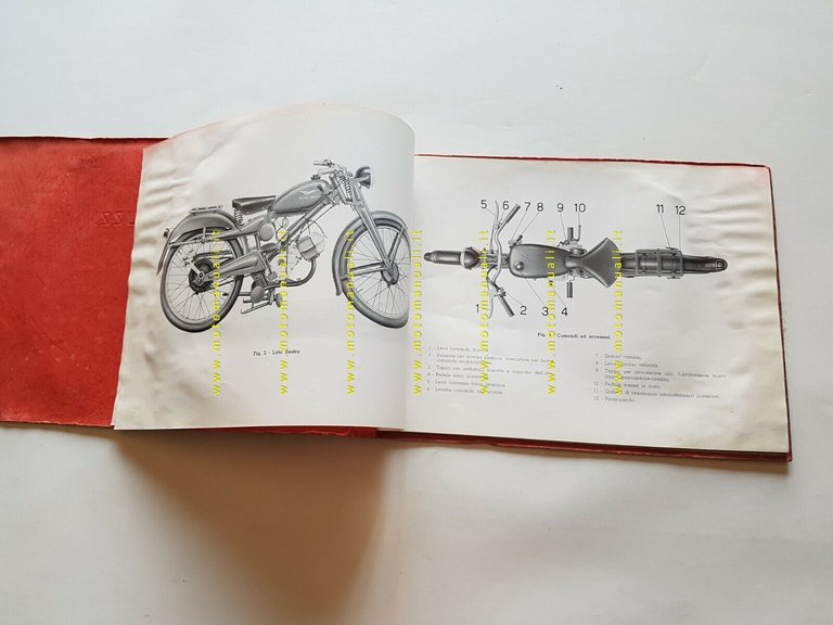 Moto Guzzi Cardellino 65 1955 catalogo ricambi ORIGINALE spare parts …