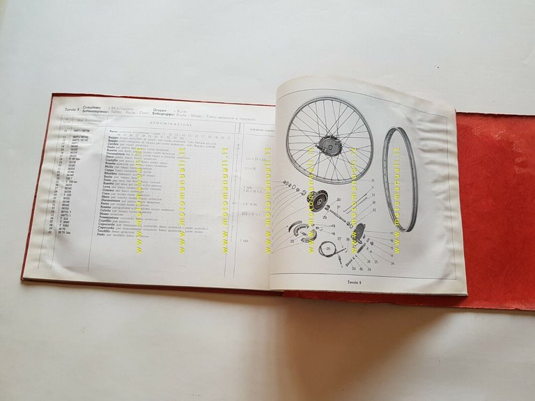 Moto Guzzi Cardellino 65 1955 catalogo ricambi ORIGINALE spare parts …