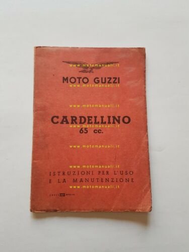 Moto Guzzi Cardellino 65 1956 manuale uso originale genuine owner's …