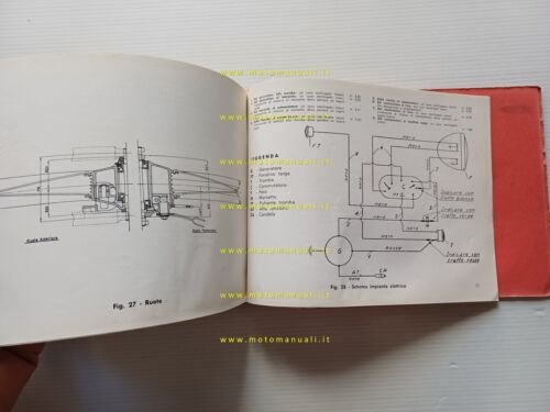 Moto Guzzi Cardellino 73 Lusso - Turismo 1957 manuale officina …