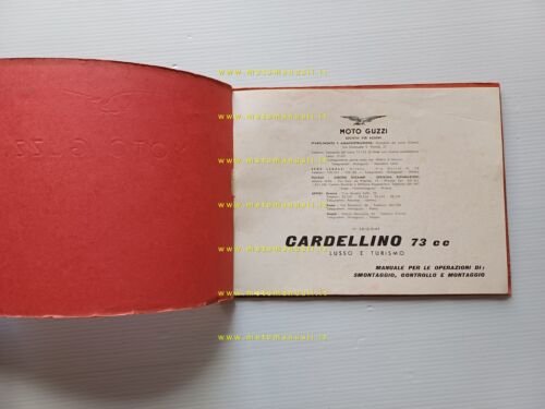 Moto Guzzi Cardellino 73 Lusso - Turismo II edizione manuale …