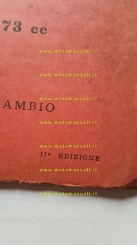 Moto Guzzi Cardellino 73 Lusso-Turismo 1958 catalogo ricambi ORIGINALE