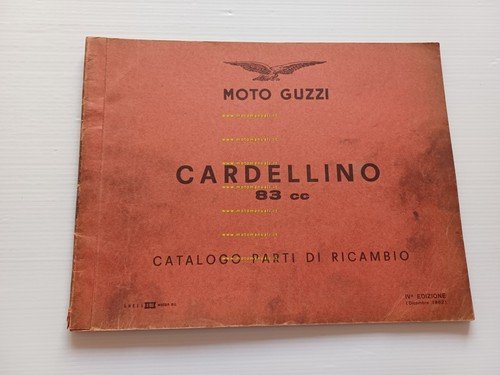 Moto Guzzi Cardellino 83 1962 catalogo ricambi originale
