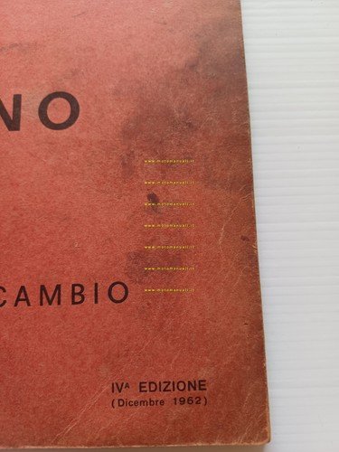 Moto Guzzi Cardellino 83 1962 catalogo ricambi originale