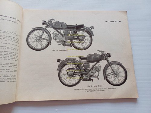 Moto Guzzi Cardellino 83 1962 catalogo ricambi originale