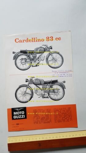 MOTO GUZZI Cardellino 83 1962 depliant originale ITALIANO
