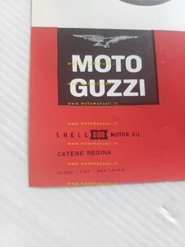 Moto Guzzi Cardellino 83 1963 depliant italiano originale