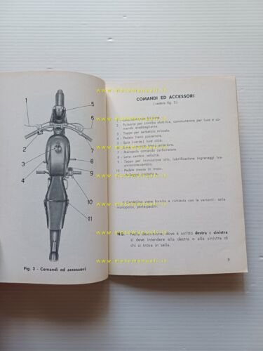 Moto Guzzi Cardellino 83 1963 manuale uso manutenzione libretto ORIGINALE