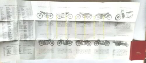 MOTO GUZZI Cartina Stradale Italia 1954 no depliant motorcycle brochure